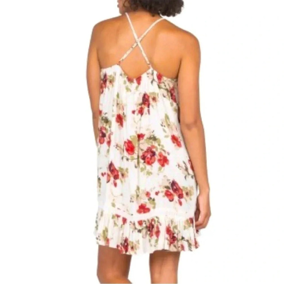 Volcom “SHELLO DRESS”
macramé top spaghetti straps ruffle hem floral boho L - Picture 2 of 15
